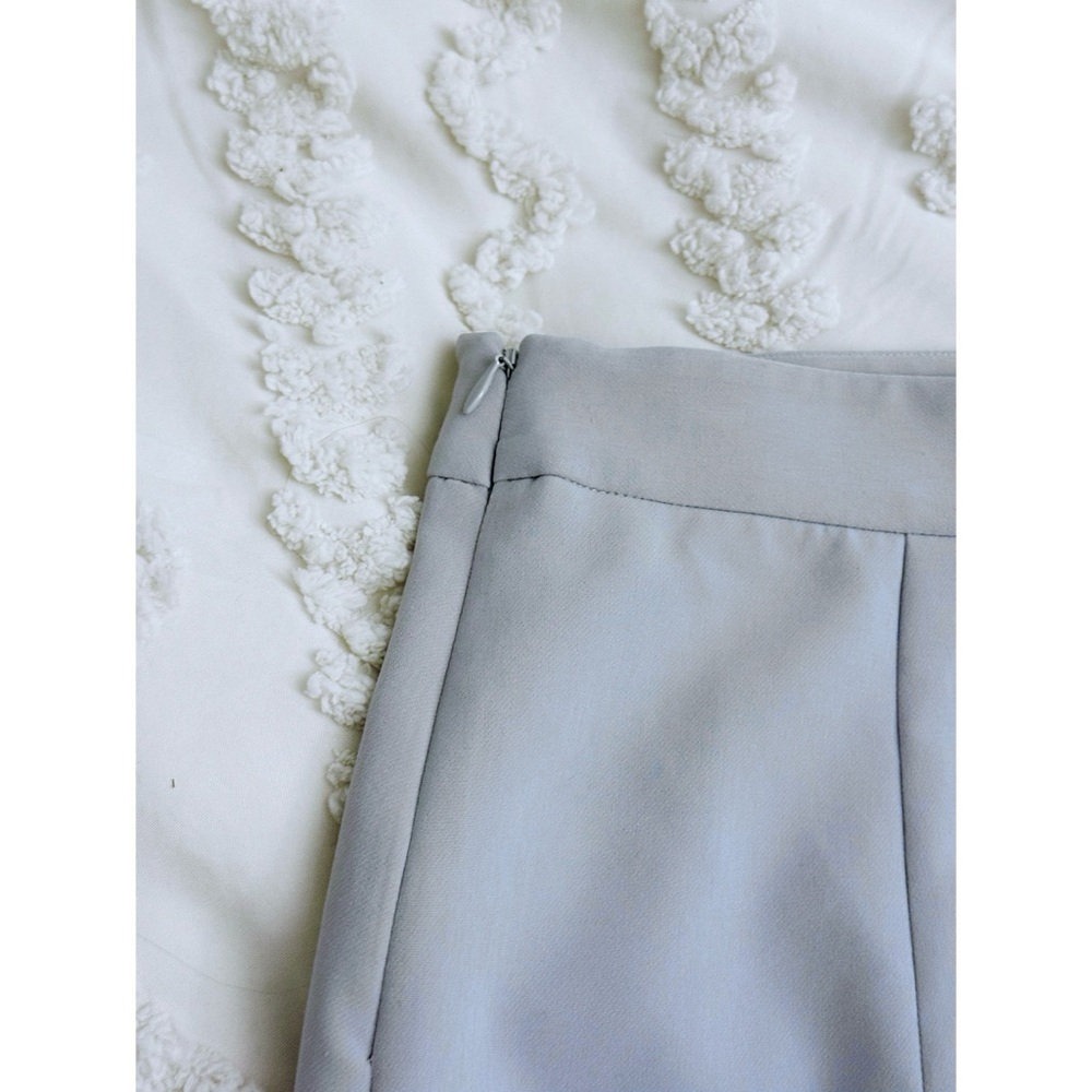 Milly High Waisted Mini Skirt In Cool Gray - Picture 7 of 7